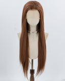 Brown Long Straight Synthetic Lace Front Wig WW983