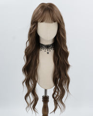 Long Brown Curly Synthetic Wig HW802