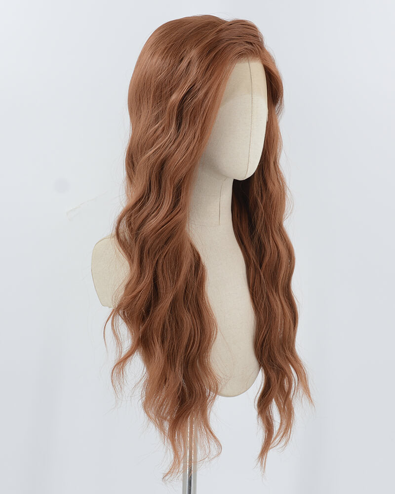 Brown Curly Synthetic Lace Front Wig WW941