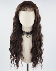 Long Brown Curly Synthetic Wig HW418