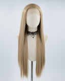 Long Blonde Brown Synthetic Lace Front Wig WW530