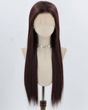 Natural Brown Long Synthetic Lace Front Wig WW1028