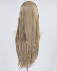 Brown Skunk Stripe Black Synthetic Lace Front Wig WW619