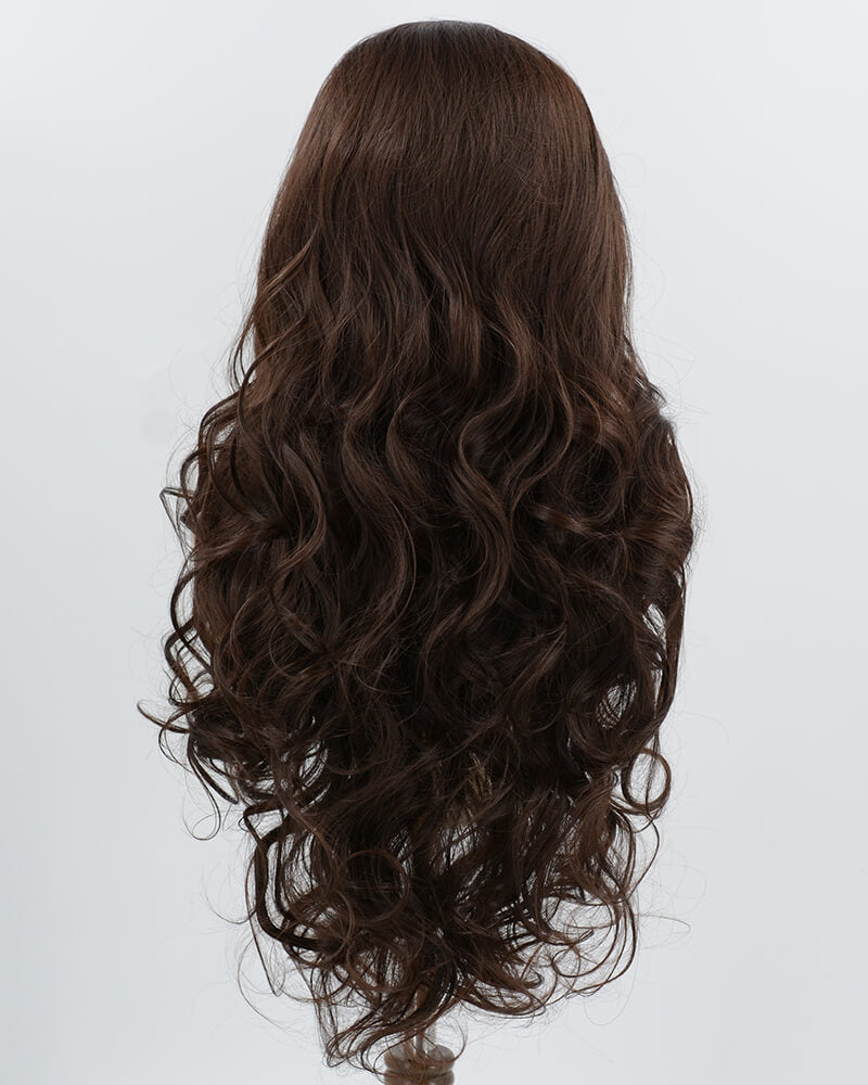 Brown Wavy Synthetic Lace Front Wig WW998