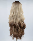 Long Ombre Brown Synthetic Wig HW289