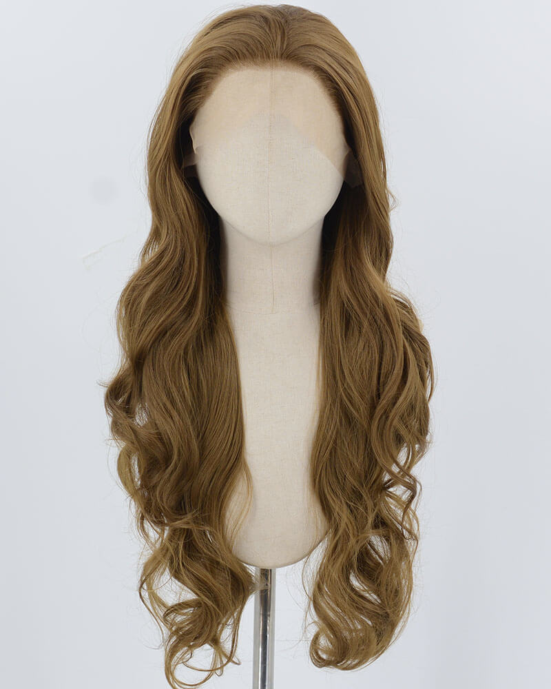 Blonde Brown Long Wavy Synthetic Lace Front Wig WW900