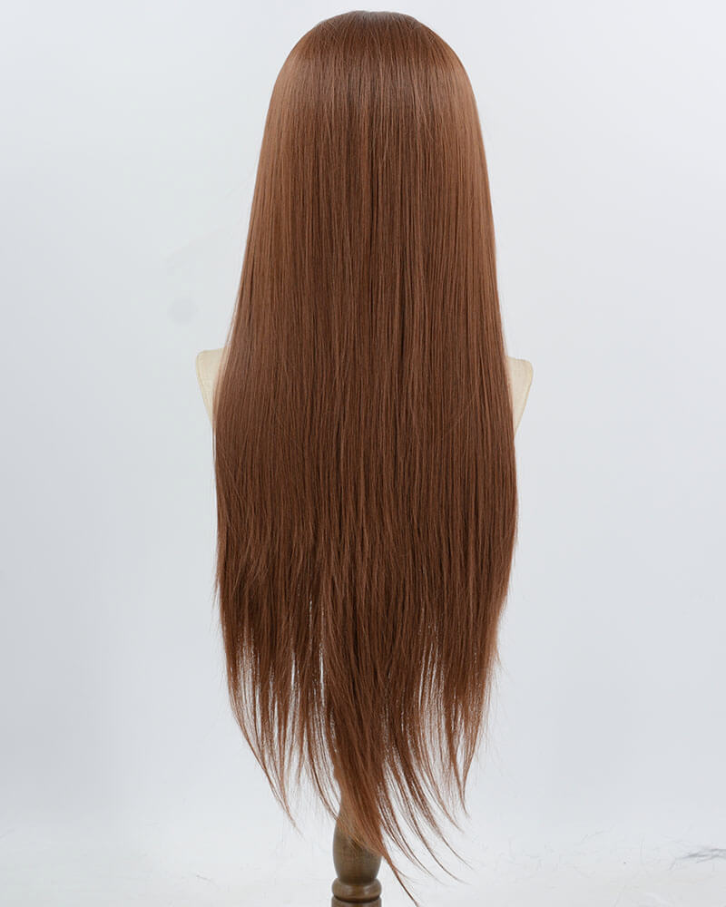 Brown Long Straight Synthetic Lace Front Wig WW983