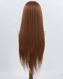 Brown Long Straight Synthetic Lace Front Wig WW983