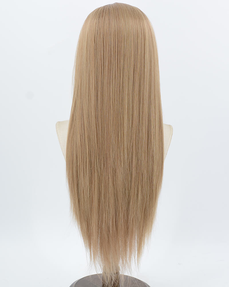 Long Straight Blonde Brown Synthetic Lace Front Wig WW1048