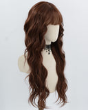 Long Brown Curly Synthetic Wig HW801