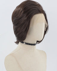 Brown Short Synthetic Lace Front Men's Wig MW004