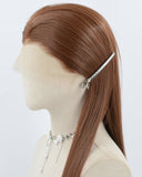 Brown Long Straight Synthetic Lace Front Wig WW983