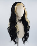 Brown Ombre Black Wavy Synthetic Lace Front Wig WW540