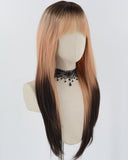 Black Ombre Brown Synthetic Wig HW581