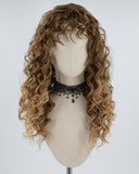 Brown Ombre Blonde Curly Synthetic Wig HW362