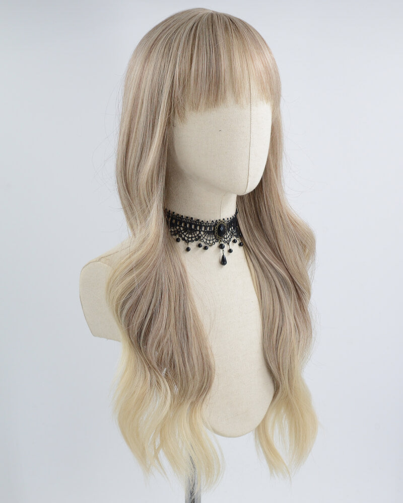 Ombre Blonde Wavy Synthetic Wig HW328