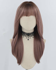 Brown Ombre Pink Synthetic Wig HW764
