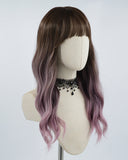 Brown Ombre Purple Synthetic Wig HW241