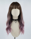 Brown Ombre Purple Synthetic Wig HW241