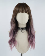 Brown Ombre Purple Synthetic Wig HW241
