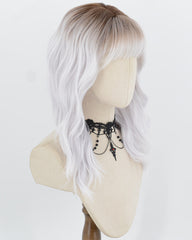Brown Ombre Silver Curly Synthetic Wig HW859