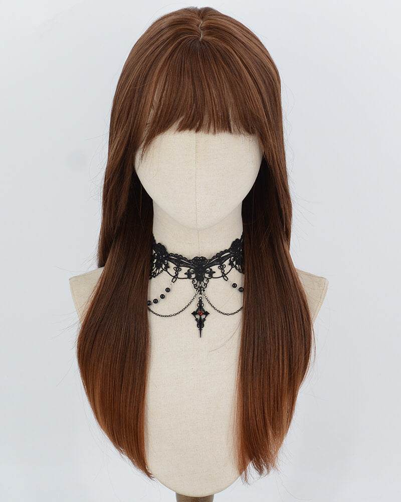 Brown Ombre Straight Synthetic Wig HW874