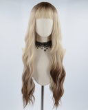 Long Ombre Brown Synthetic Wig HW289