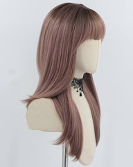 Brown Ombre Pink Synthetic Wig HW764