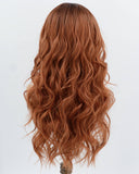 Brown Red Curly Synthetic Wig HW778