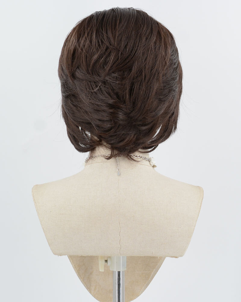 Brown Short Synthetic Lace Front Men's Wig MW044