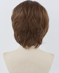 Light Brown Short Synthetic Lace Front Men's Wig MW026