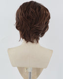 Brown Short Synthetic Lace Front Men's Wig MW027