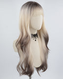Ombre Brown Wavy Synthetic Lace Front Wig HW005