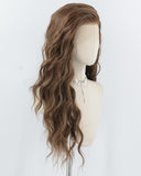 Brown Curly Synthetic Lace Front Wig WW970