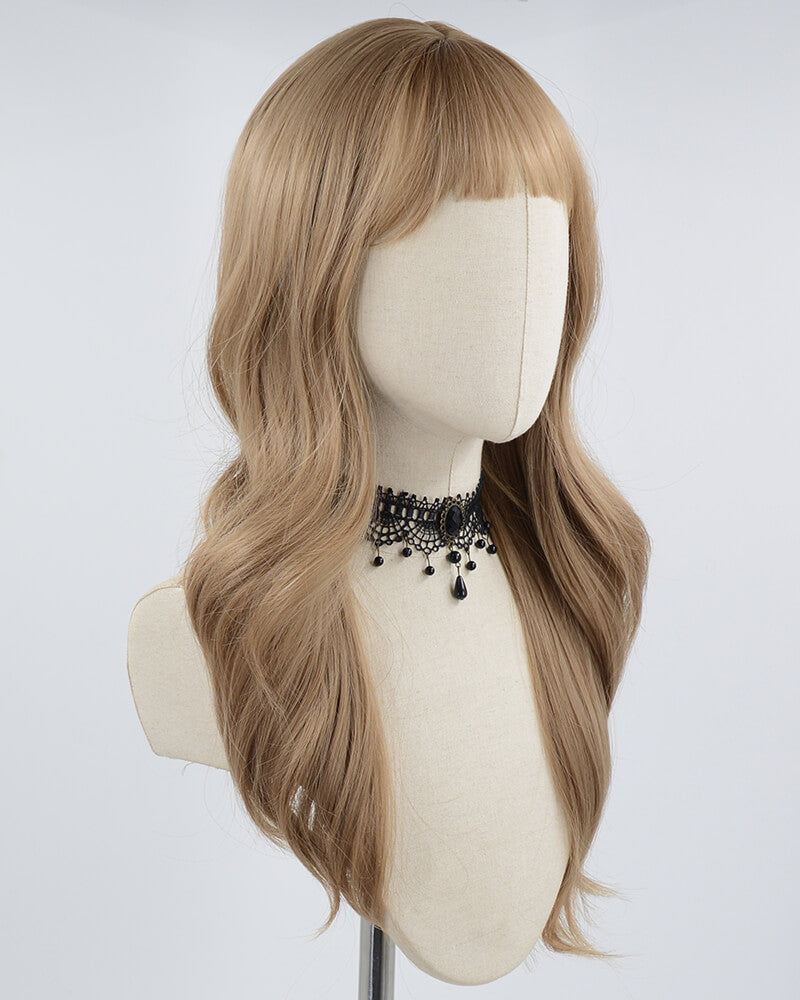 Light Brown Wavy Synthetic Wig HW376