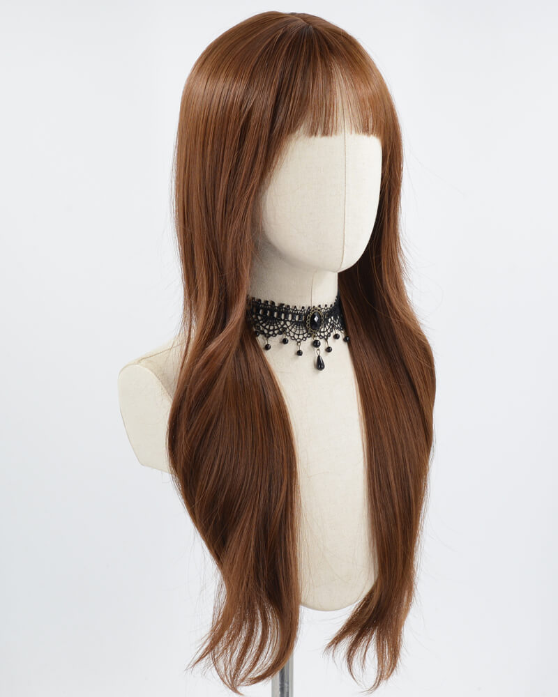 Brown Long Synthetic Wig HW465