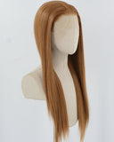 Brown Long Straight Synthetic Lace Front Wig WW890