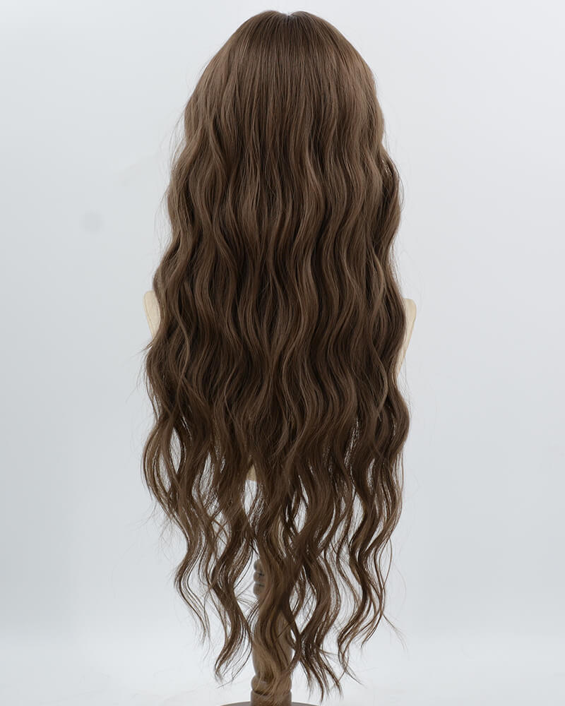 Long Brown Curly Synthetic Wig HW802