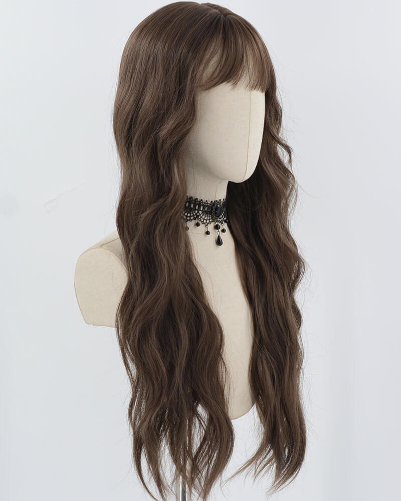 Brown Curly Synthetic Wig HW627