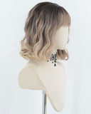 Ombre Brown Short Wavy Synthetic Wig HW760