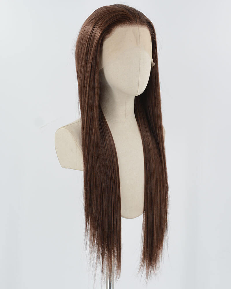 Mixed Brown Synthetic Lace Front Wig WW862