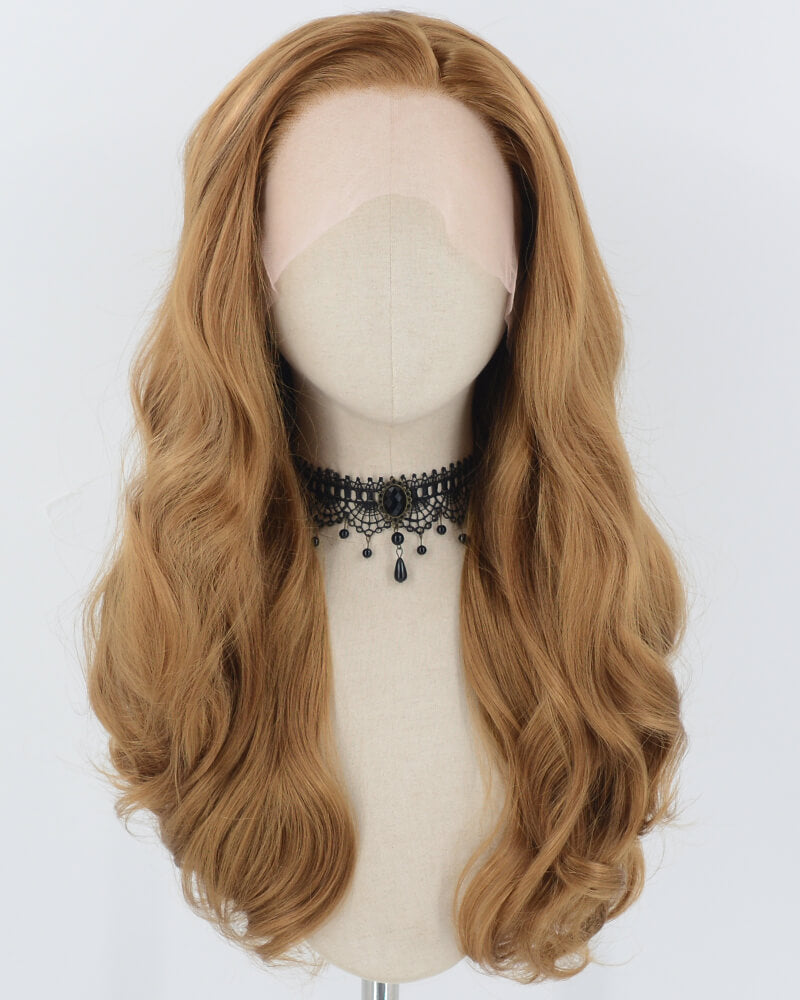 Brown Wavy Synthetic Lace Front Wig WW752