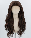 Brown Wavy Synthetic Lace Front Wig WW998
