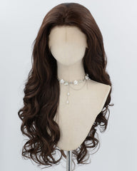 Brown Wavy Synthetic Lace Front Wig WW998