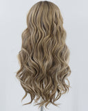 Blonde Brown Wavy Synthetic Lace Front Wig WW823