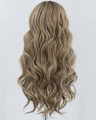 Blonde Brown Wavy Synthetic Lace Front Wig WW823