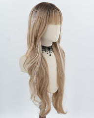 Long Ombre Blonde White Synthetic Wig HW800