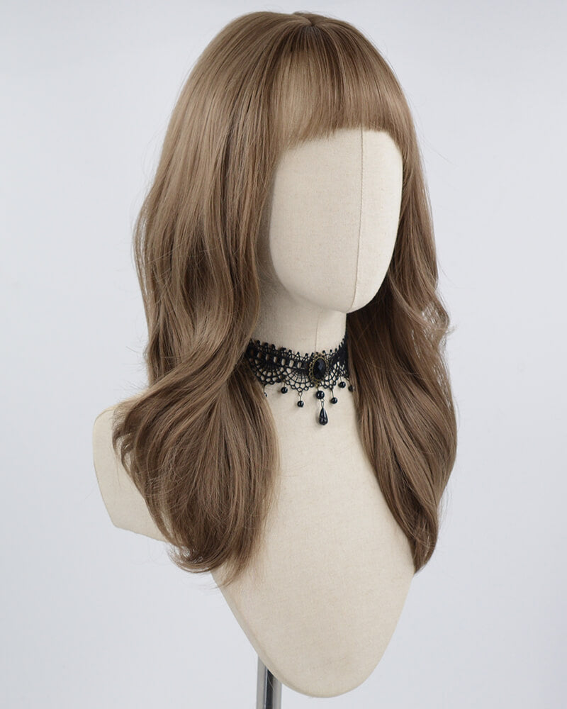 Light Brown Short Wavy Synthetic Wig HW378