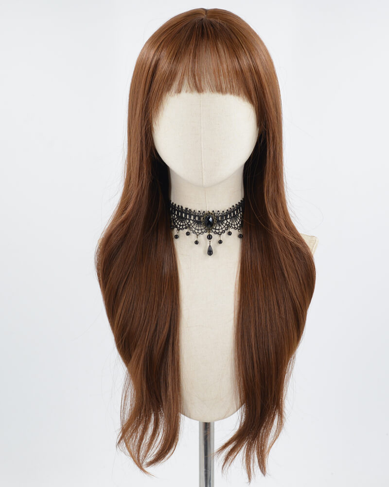 Brown Long Synthetic Wig HW465