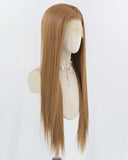 Brown Long Straight Synthetic Lace Front Wig WW972